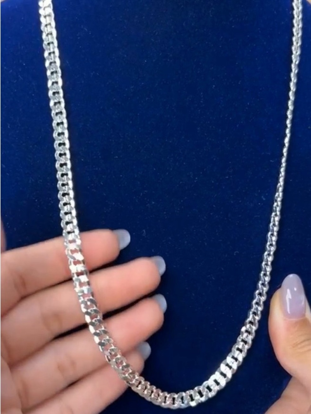 ✨ 22” -925 Sterling Silver Cuban Link Chain Necklace ✨
